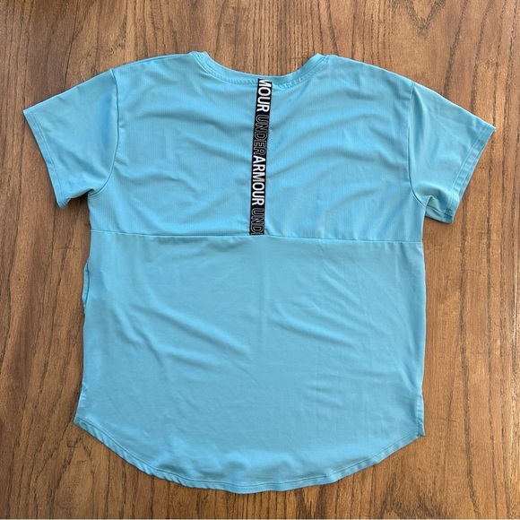 UNDER ARMOUR GIRLS HEATGEAR SHIRT Blue Size Youth Large - Picture 9 of 10